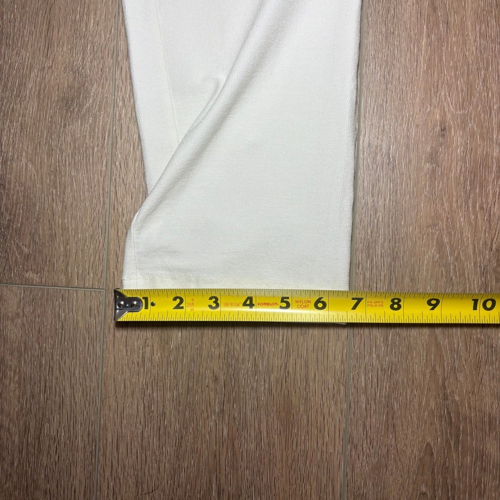 Eileen Fisher Womens White Stretch Crepe Slim Ankle Pants Size M Elastic Waist - Picture 9 of 9